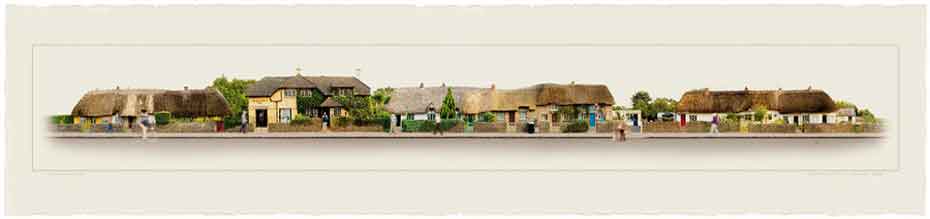 adare village thatched cottage streetscape by austin bovenizer